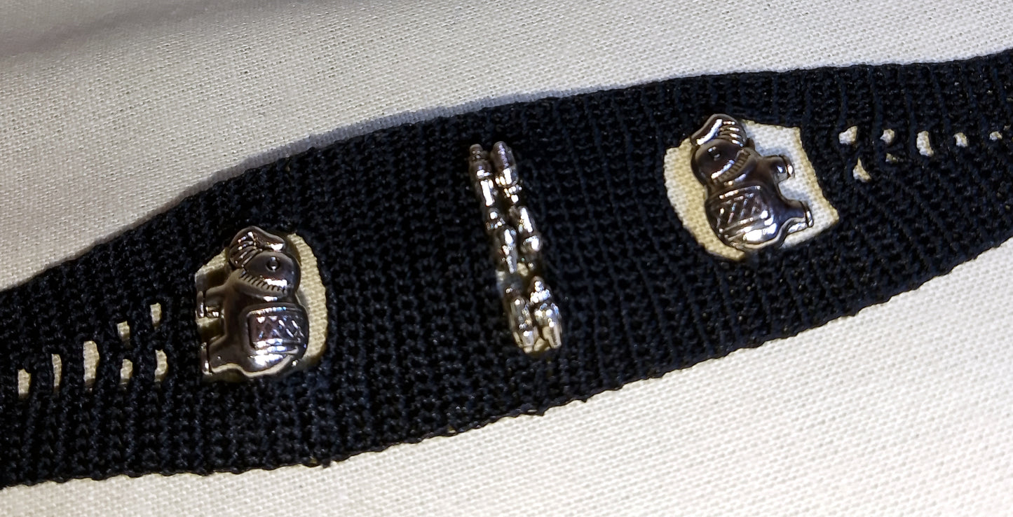 Bracelet noir Serge éléphants