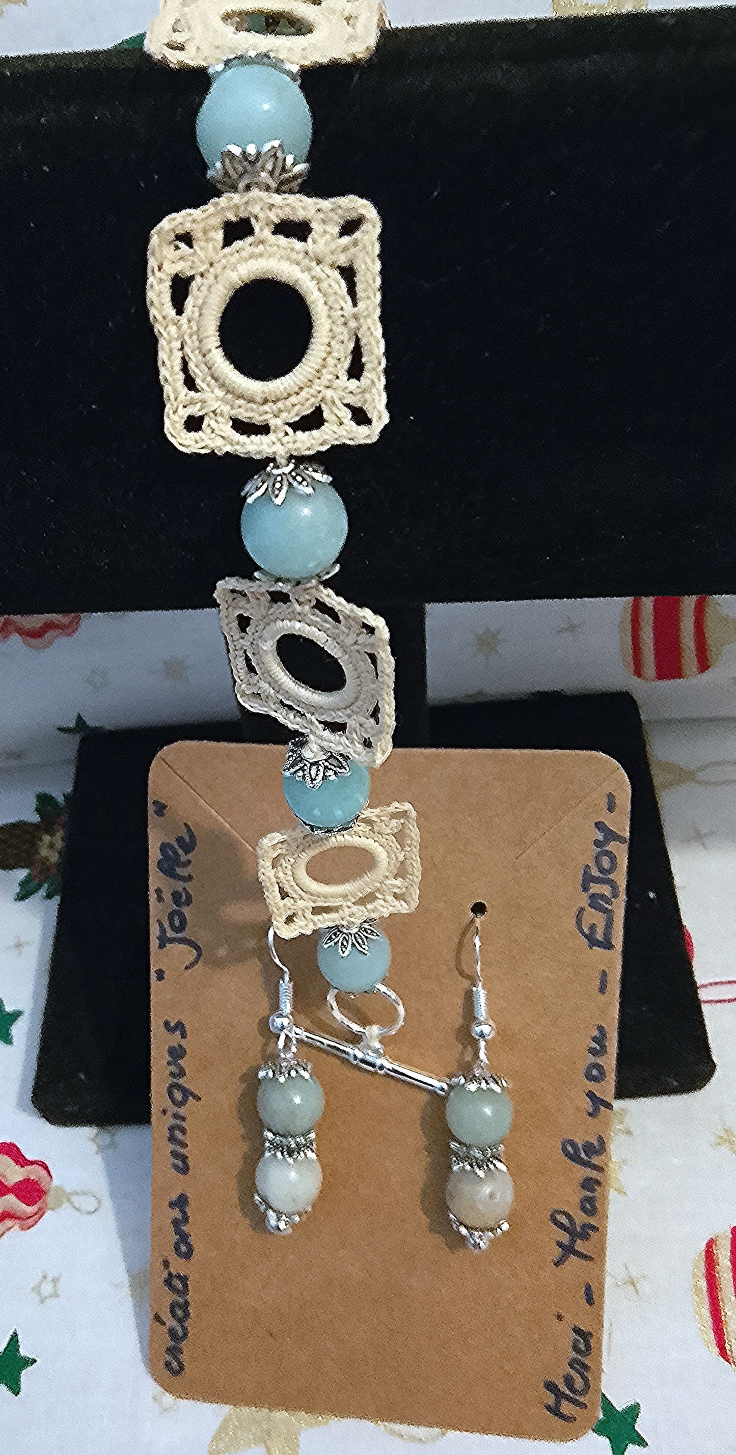 Ensemble bracelet et boucles d'oreilles, Isabelle