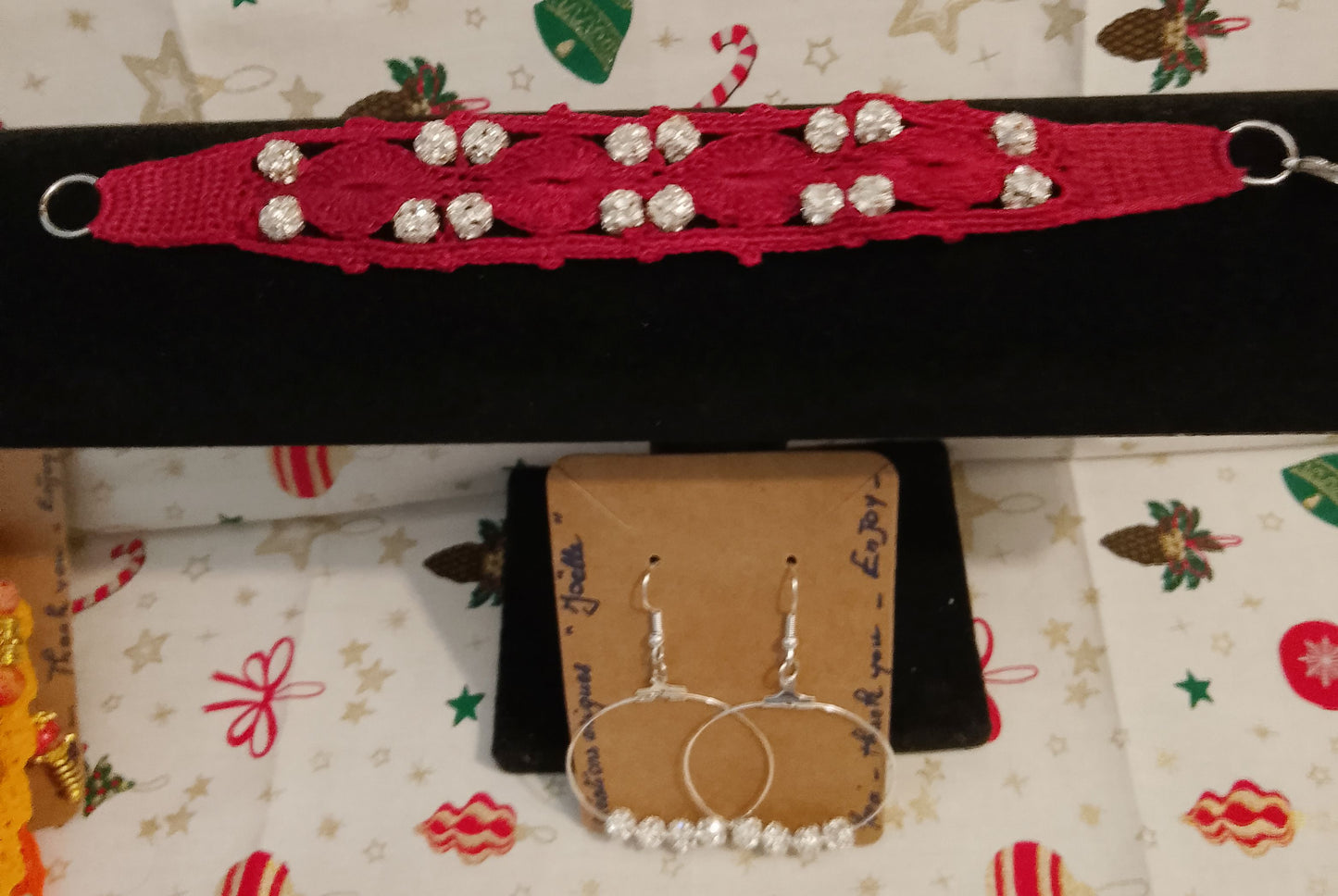 Ensemble Emilie, bracelet et boucles d'oreilles