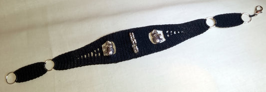 Bracelet noir Serge éléphants