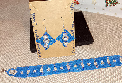 Ensemble Cyrielle bracelet et boucles d'oreilles