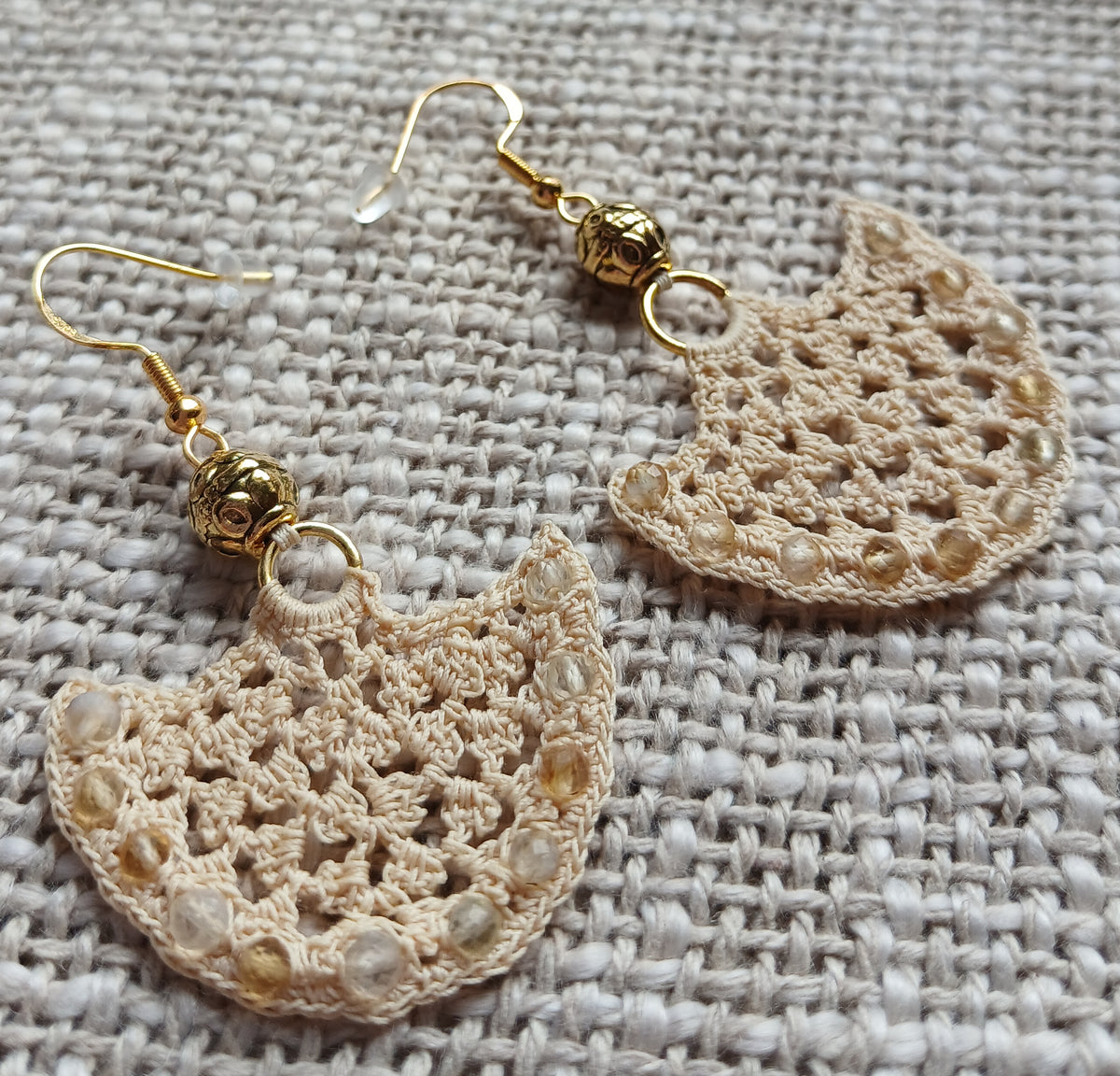 Boucles d'oreilles Citrine facettée
