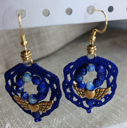 Boucles Lapis-lazuli