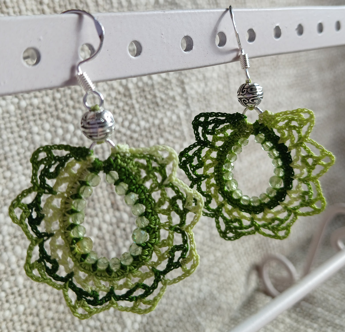 Boucles d'oreilles Péridot facetté