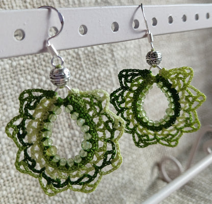 Boucles d'oreilles Péridot facetté