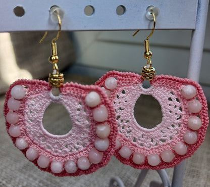 Boucles Opale rose de Chine