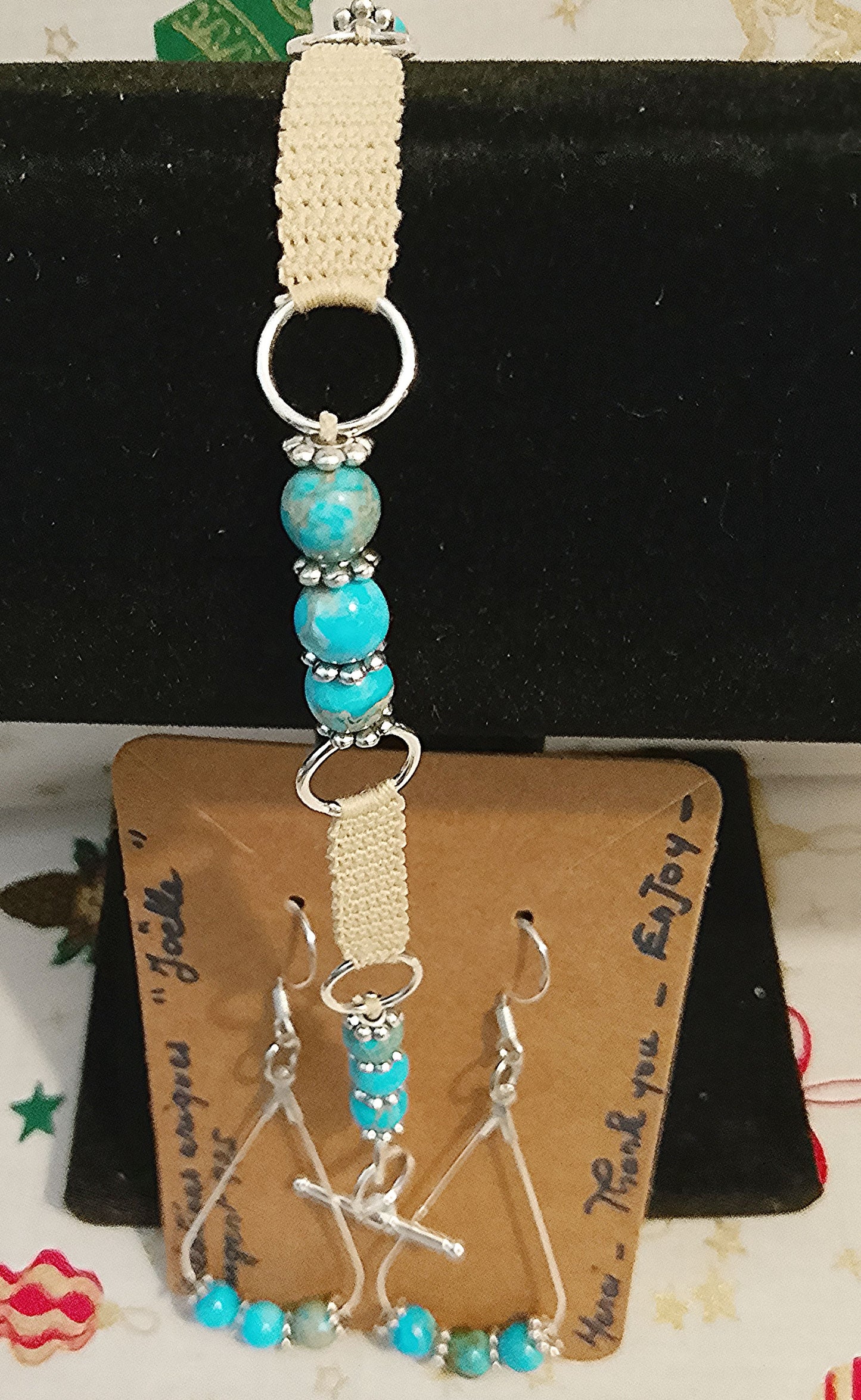 Ensemble Céline, bracelet et boucles d'oreilles