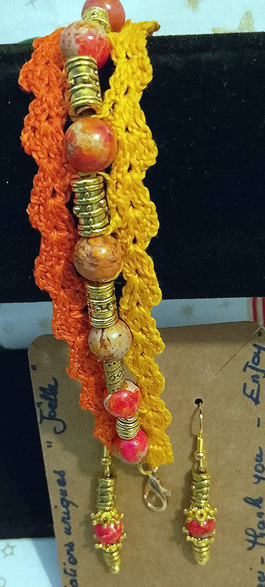 Ensemble Isia bracelet et boucles d'oreilles