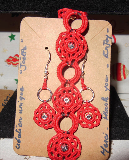 Ensemble Noélie bracelet et boucles d'oreilles